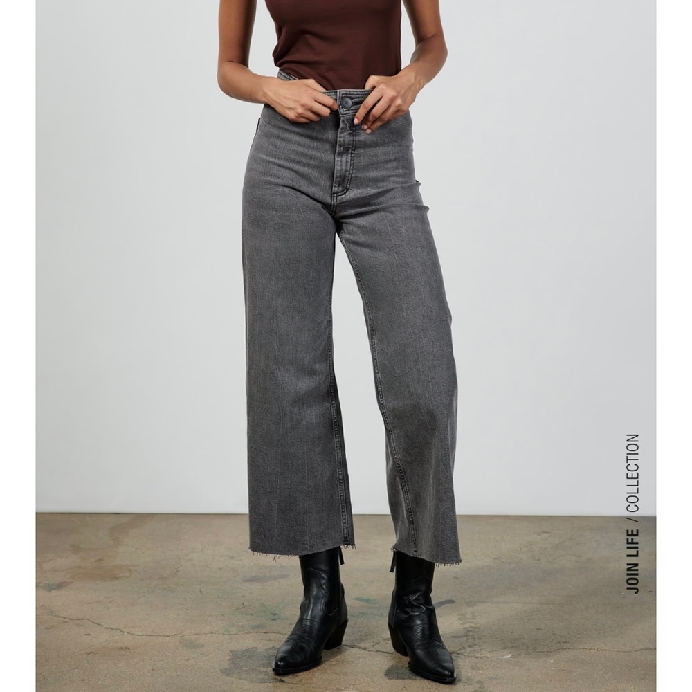 Zara grey marine straight jeans